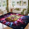 Aston Villa Football Design Crystal Velvet Rug Soft Decorative Mat for Bedroom Entrance