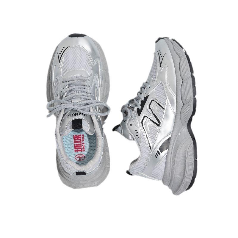 Global Thin Dad Shoes Women's Mesh Breathable Casual Shoes Shock-absorbing Versatile Height-increasing Sports Shoes ZHQ5665-1