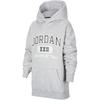 Sweatshirt Sport Casual Sports Soft Fleece Lined Hood Light Heather Gray Teenagers HV1597-063