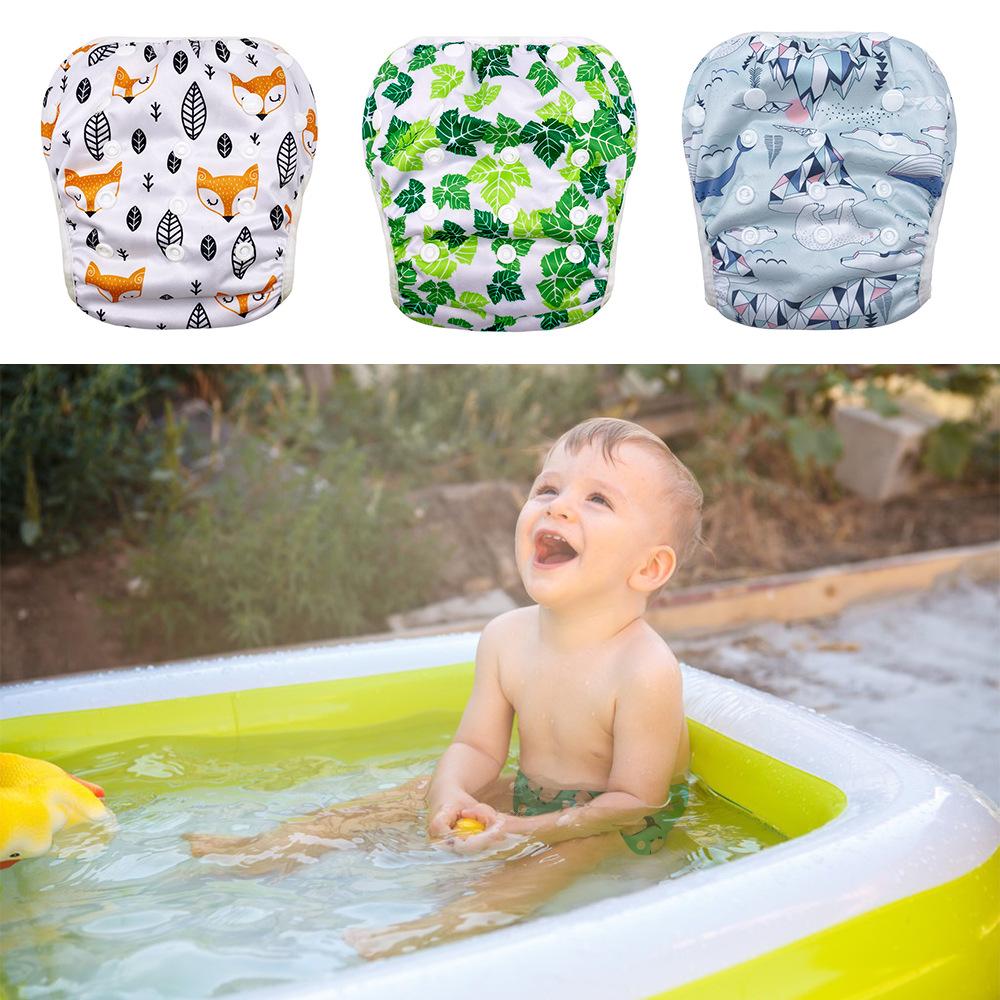 1pc Baby Swim Diapers Reuseable Washable Adjustable for Swimming Lesson Baby Shower Gifts Large Size Baby Swim Nappy