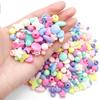 50g Mix of Acrylic Butterfly, Heart, Round Loose Beads for DIY Macaron Color Bracelets & Necklaces.