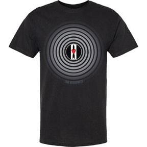 Men s Love And Rockets Bullseye T-shirt Large Black L