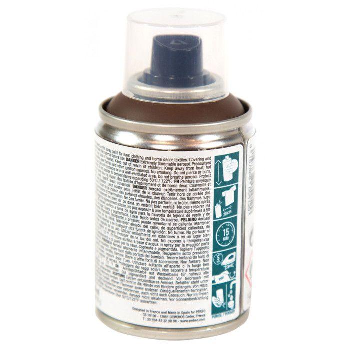 Peinture textile en bombe - pebeo - 100 ml - marron - 23 coloris disponibles - facile à utiliser