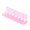 Divide Storage Box 7 Grid Watercolor Palette Jewelry Travel Repacking Plastic ContainerPink