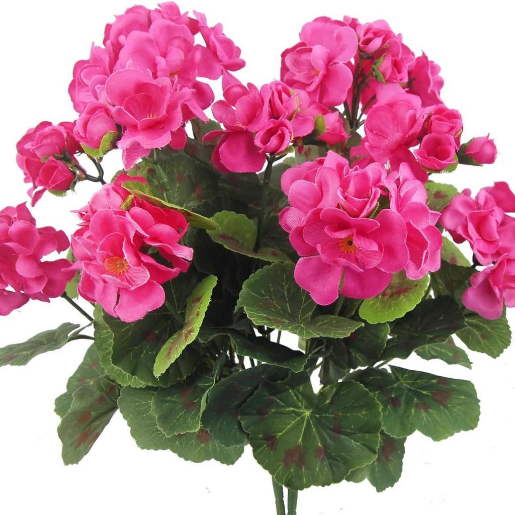 Best-selling Silk Begonia & Geranium Fake Flowers for Weddings and Home Decor