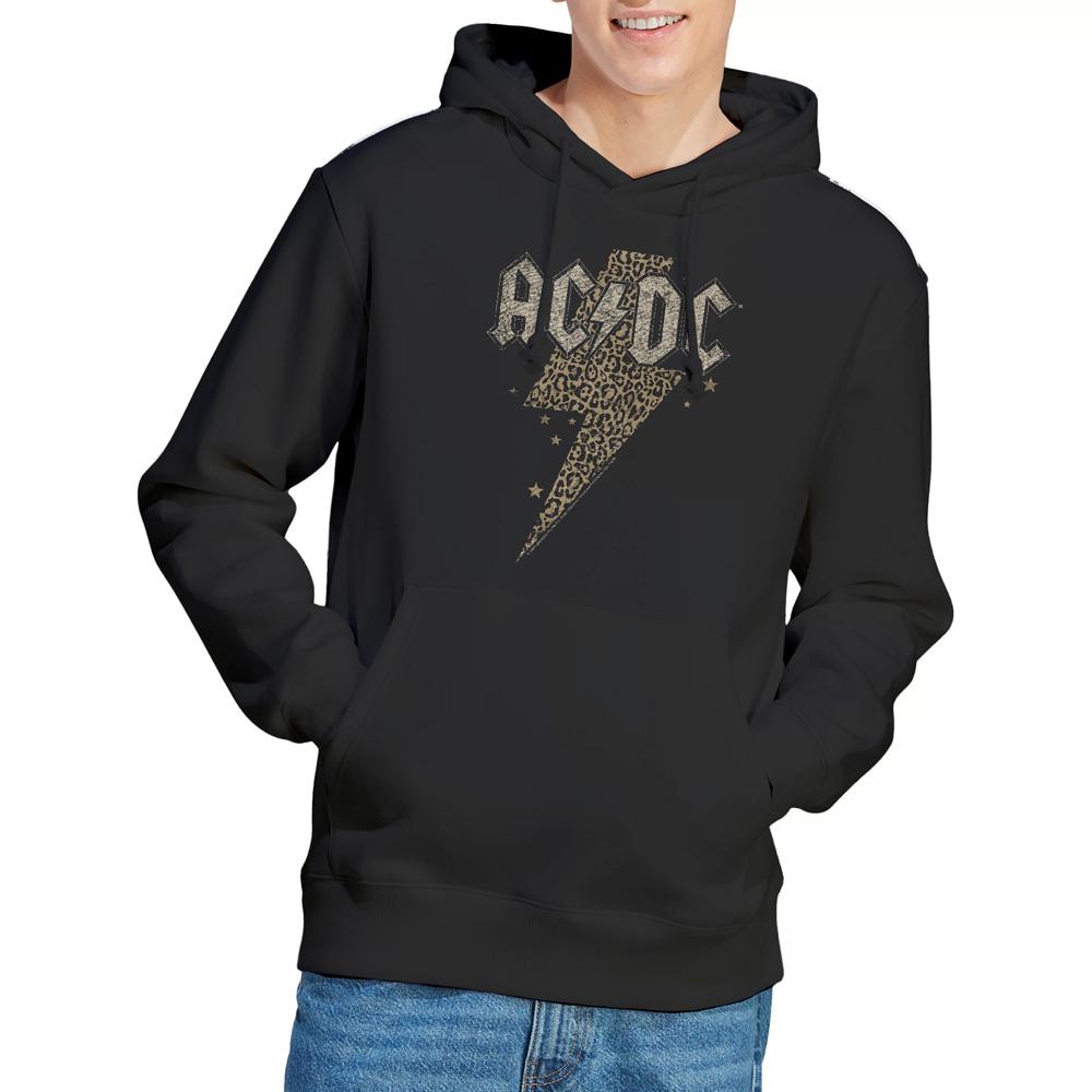 AC/DC Mens Leopard Print Bolt Hoodie