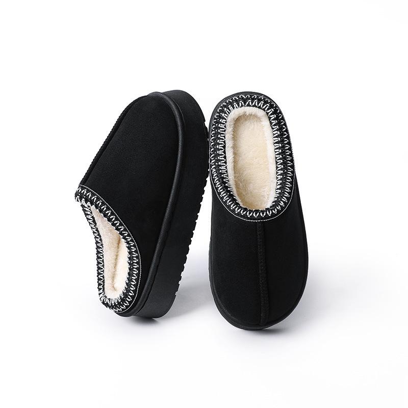 New suede cotton slippers women's autumn and winter indoor home thick-bottomed Mori women's fluffy cotton slippers