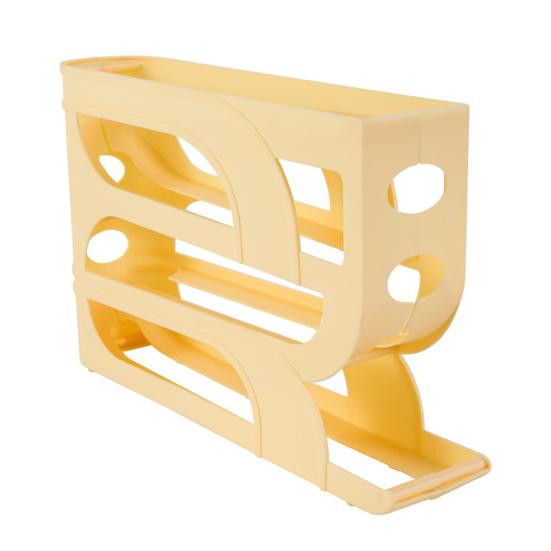 Automatischer Eierhalter für den Kühlschrank, 3-stöckig, 4-stöckig, Eier-Spender, platzsparender Eier-Organizer für Kühlschrank und Arbeitsplatte