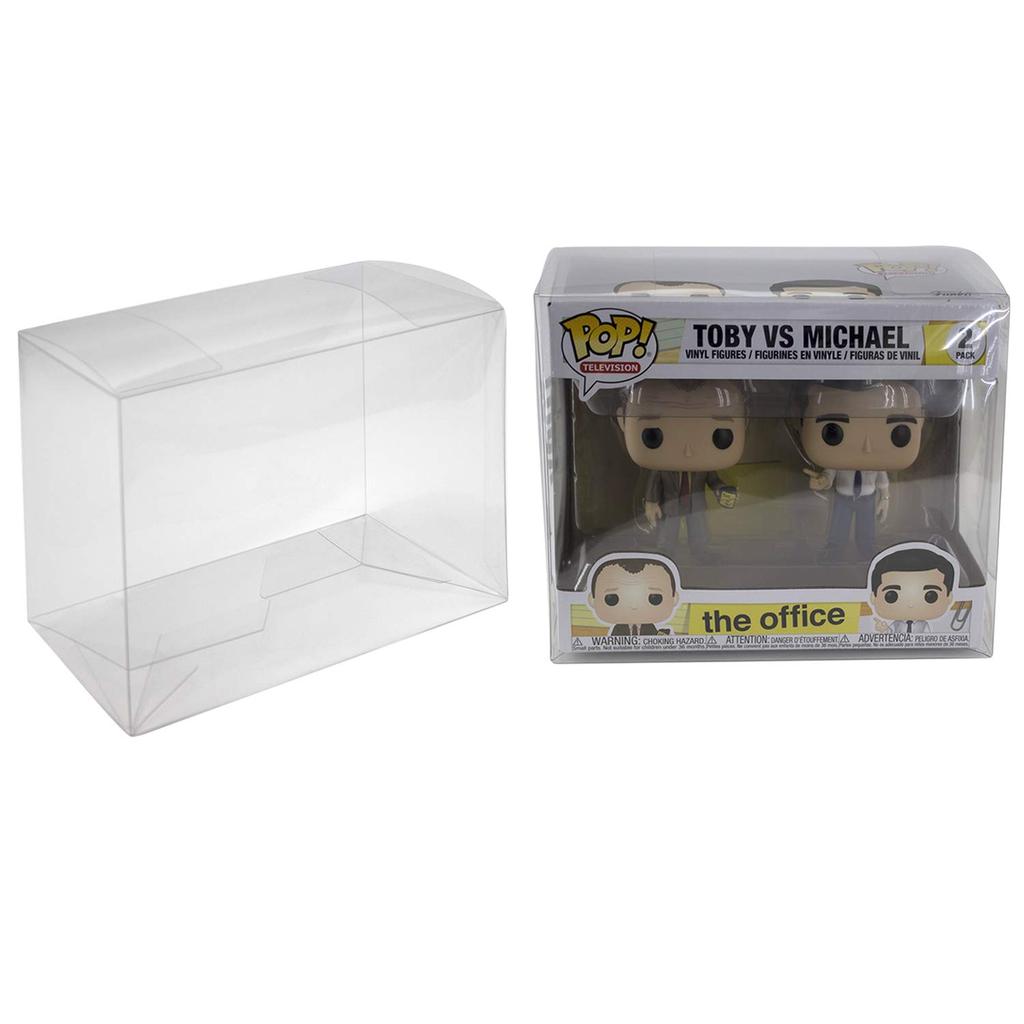 Viturio Plastic Box Protector Case for Funko and VYNL Clear Pop! 2-Packs Figures, 0.50mm (5-Pack)