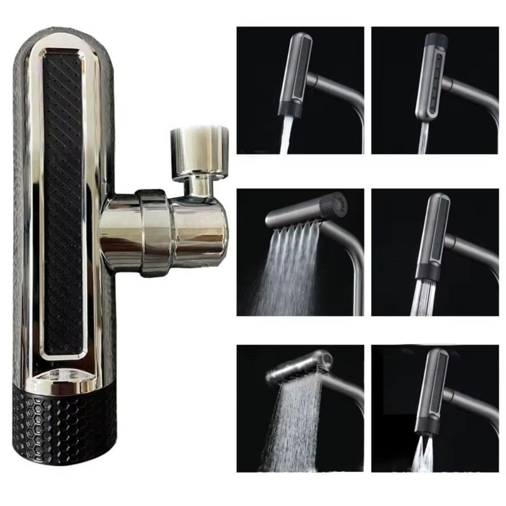 360° Rotating Swivel Waterfall Faucet 6 Modes Water Tap Extender  Bathroom
