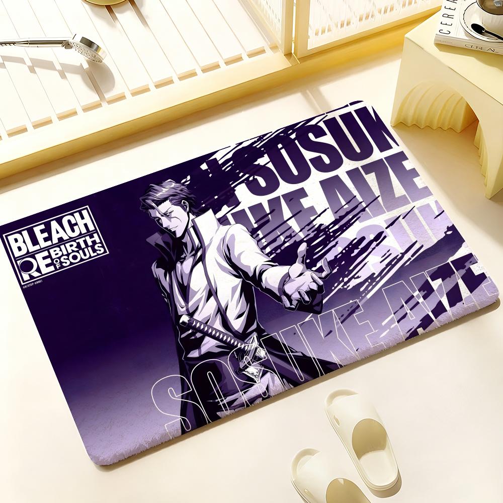 Hot Anime B Bleach Floor Mat Cozy Flannel Soft Thick Non Slip Mat For Living Room Bedroom Kitchen Decor Rugs