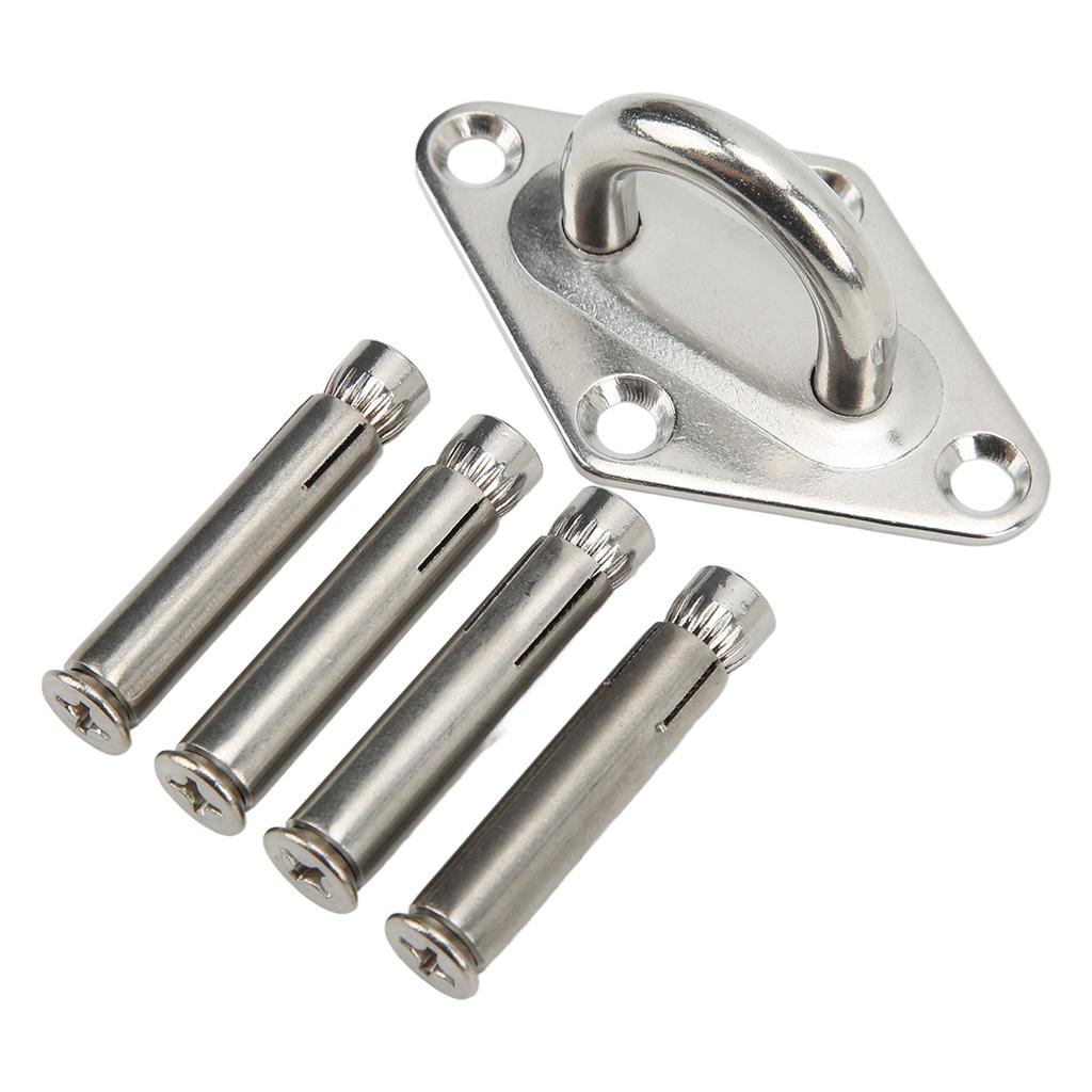 Stainless Steel Ceiling Wall Mount Hook Heavy Duty Anchor Eye Plate for Boat Yoga Swings