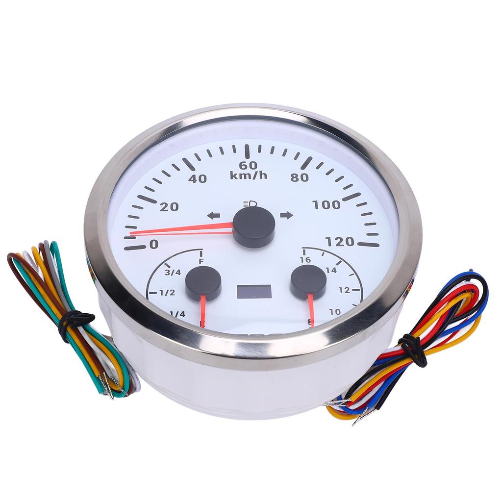 3 In 1 GPS Speedometer 0 To 120KM H 110mm Odometer 8 To 16V Voltage Gauge E 1 4 1 2 3 4 F Fuel Level Meter with Turn