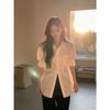 White Shirt Women's 1116 Spring New Top Design Sense Niche Light Luxury High Sense Loose Lazy Style Shirt