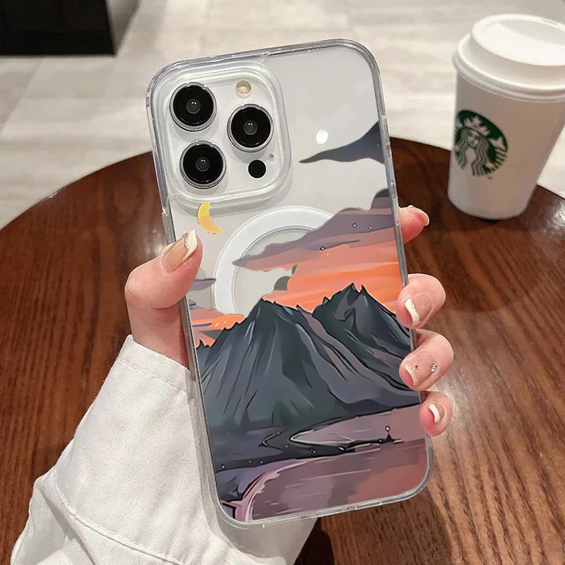 Beautiful Village At The Foot Of The Mountain Phone Case For IPhone 17e 17 Pro Max 16 15 14 13 12 11 Plus Shockproof Ins Cover