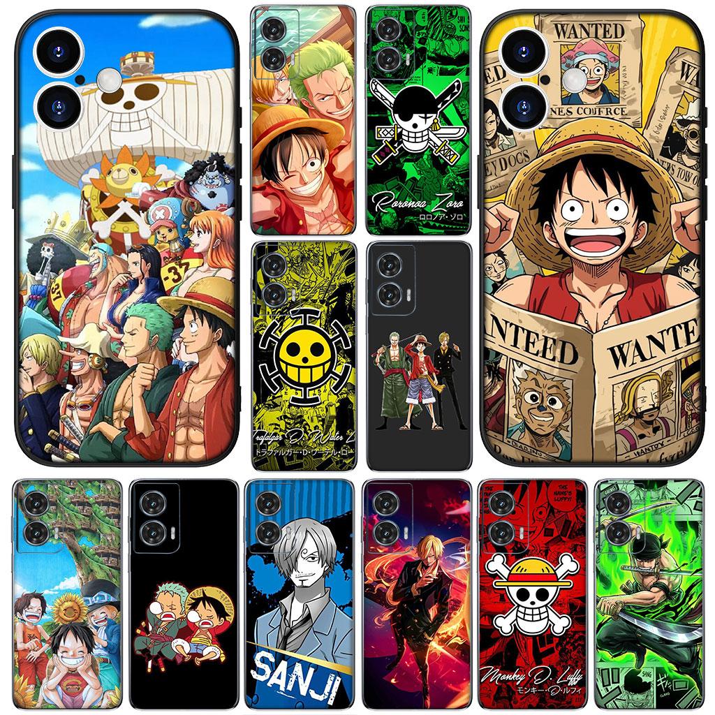 for Motorola Moto G86 G57 G67 G54 G24 G15 Power G13 G14 G34 G35 G45 G53 G55 G64 G75 G72 Case Sanji One Pieces Luffy Roronoa Zoro