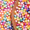 500g/pack Jewellery Making 4*8mm Heart Loose Beads Acrylic Pendant Fashion DIY Accessories Necklace Bracelet Handing Craft Earring Keychain