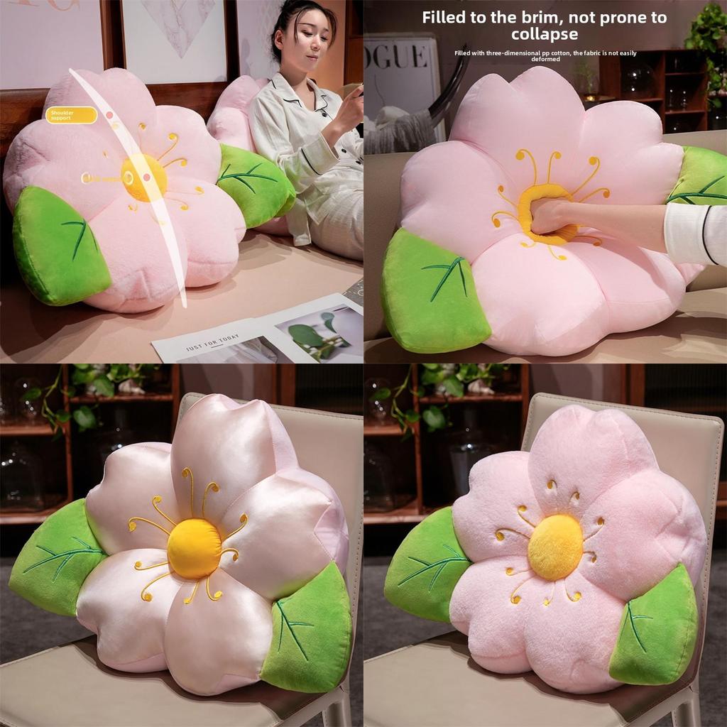 Plush And Cool Silk Cherry Blossom Pillows Cushions For Bed And Lounge Comfort