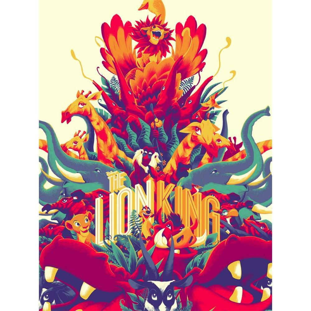 

Disney Diamond Painting Complete Set The Lion King Illustrations 5D Diamond Painting Cross Stitch Mosaic Home Decor Round 20x30cm
