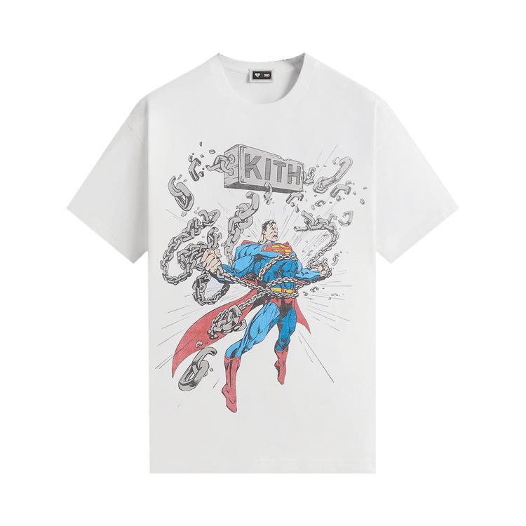 

Kith x Superman Chains Vintage Tee White Unisex Tops KHM033827-101 M