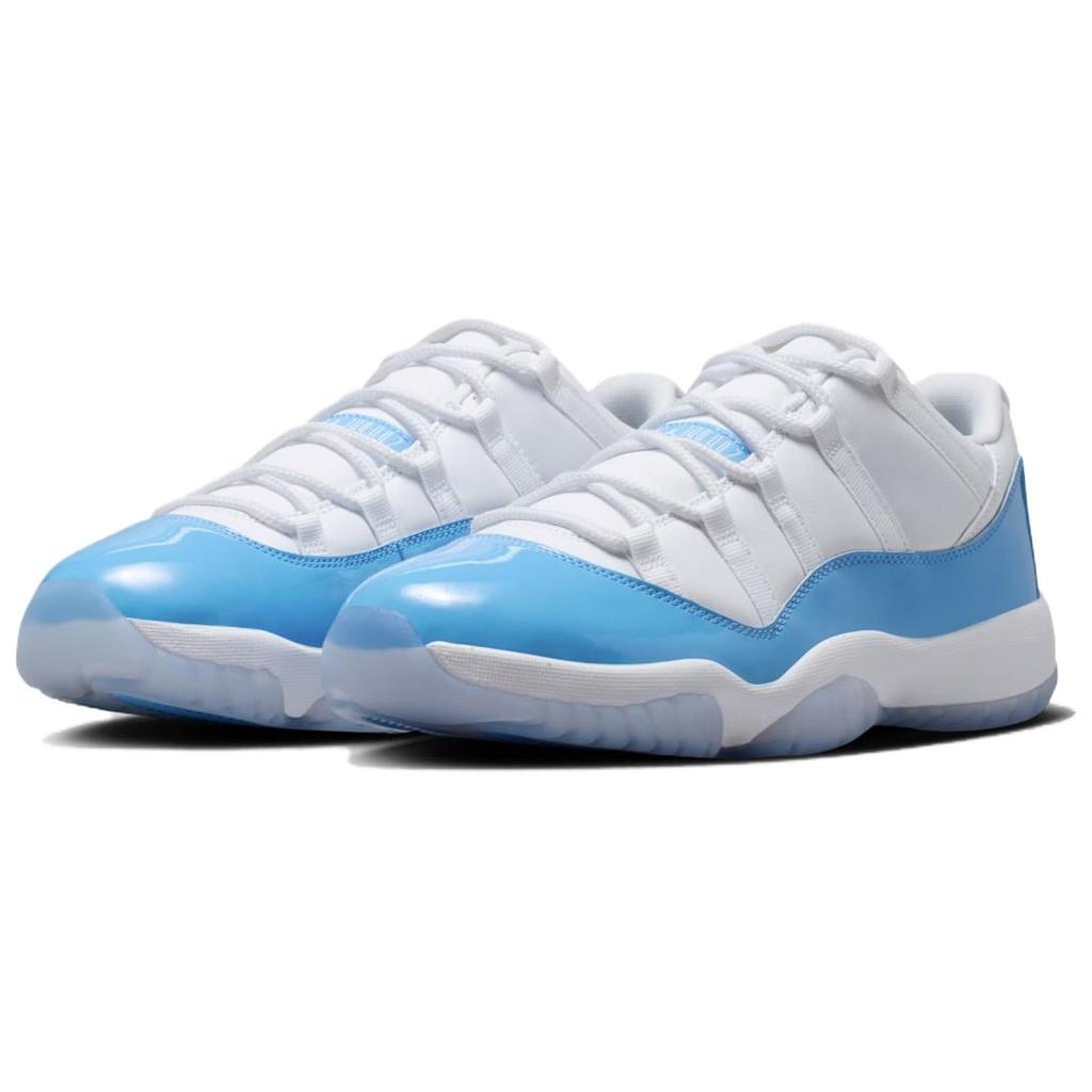 Jordan Air Jordan 11 Abrasion Resistant Low Top Vintage Basketball Shoes Unisex White Blue FV5104-100