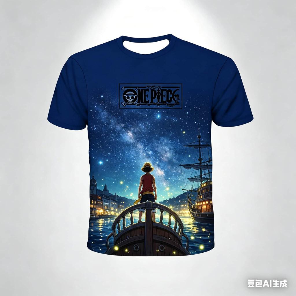 One Piece Luffy Gear 5 Manga Style 3D Printed T-Shirt Summer Casual Anime Tee Adults and Men's Sport Shirts