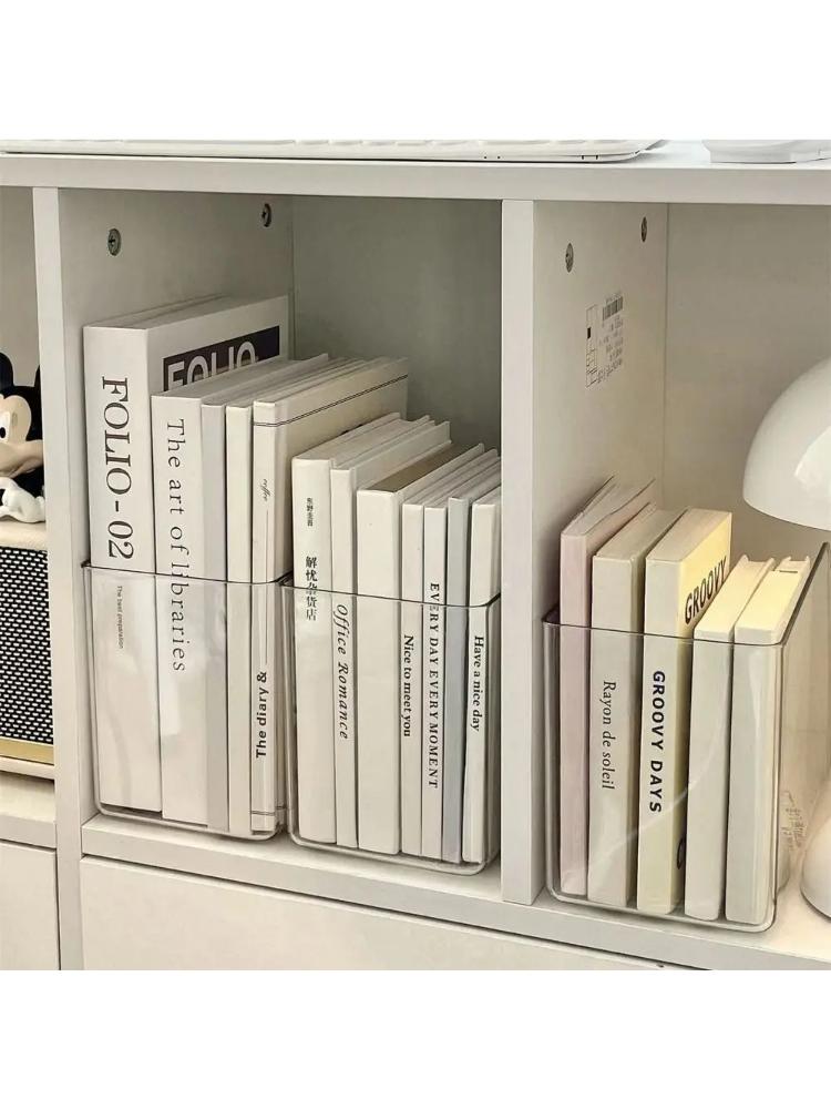 Transparent Simple Free Combination U-shaped Book Organizer Acrylic Book Folder Desk Storage Rack Home Office