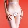 1D Glatte Öl Glänzende Offener Schritt Strumpfhose Damen Sexy Ultra-Dünn Schrittlos Strumpfhose Schlanke Passform Transparent Strümpfe Dessous