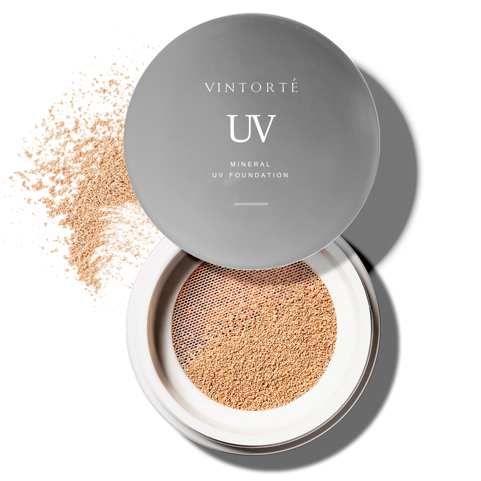 

VINTORTE SPF50+ PA++++ UV Mineral Foundation, Sunscreen, Face Powder Foundation, UV Primer, Natural Beige (Puff Sold Separately, v-uvmf-1)