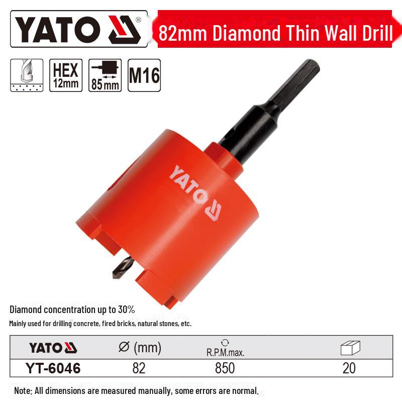YATO Diamond Laser Drill for Glass, Tile, Marble, and Concrete