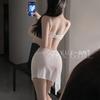 Erotic Underwear, sexy strappy chest cushion, gathering nightgown, see-through uniform, Seductive waist-cinching, no-take off pajamas 1278