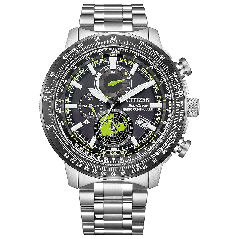 

[Citizen] годинник pro master Light-powered eco-drive радіогодинник Geo Trekker SKY series чорний BY3006-53E чоловічий срібний