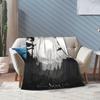 Stagione dei Fiori Crepuscolari Coperta in Flanella Autunnale Nebbia Autunnale Coperta Plaid alla Moda Fantastica per Copriletti 125*100cm Leggera