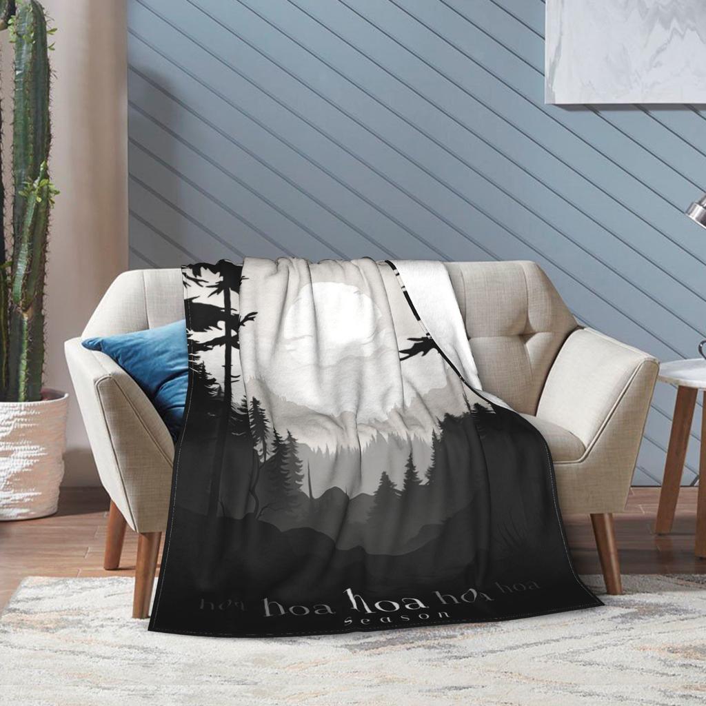Stagione dei Fiori Crepuscolari Coperta in Flanella Autunnale Nebbia Autunnale Coperta Plaid alla Moda Fantastica per Copriletti 125*100cm Leggera