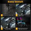 2PCS 1.8FT LED Whip Light Universal RGB LED Flagpole Lamp Colorful Antenna Driving Decorative Light For Car SUV ATV UTV RZR 12V