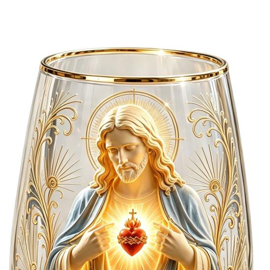 Prayer Mug Home Decor Ring High Borosilicate Glass Red 1 Pc