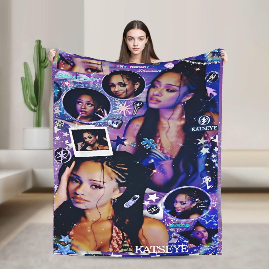 Katseye Members Kpop Fleece Blankets Gnarly Creative Throw Blanket for  Sofa Bedding Lounge 125*100cm Quilt