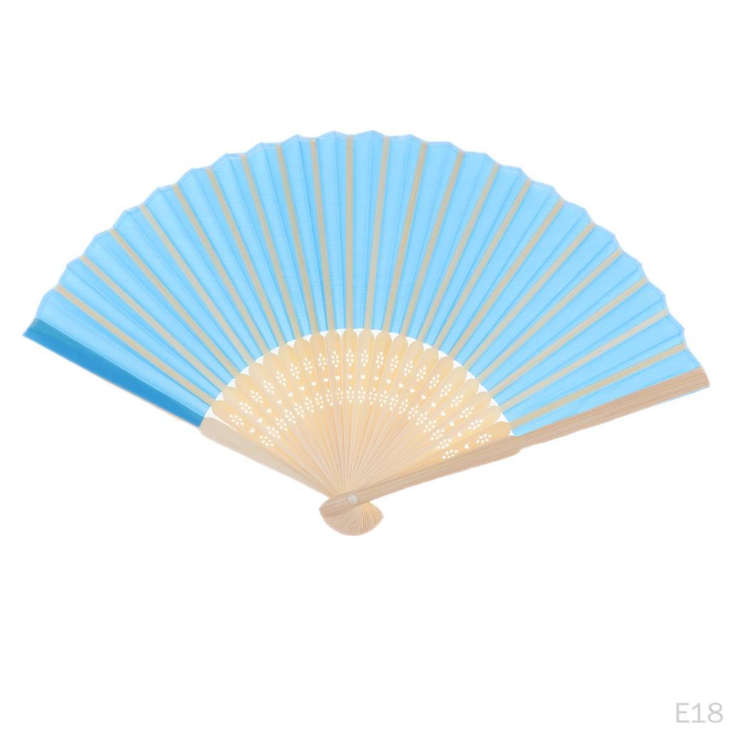 Chic Folding Silk Fabric fan for hand Wedding Bridal Favor painting Drawing