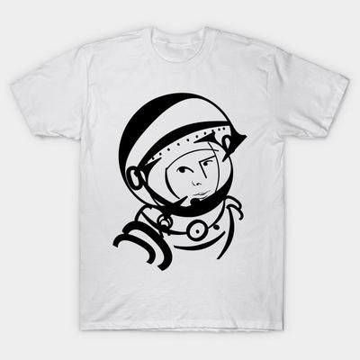 T Shirt damski typograficzny Gagarin Harajuku Print Kawaii Tshirt Letnia koszulka damska z krótkim rękawem Top Tee