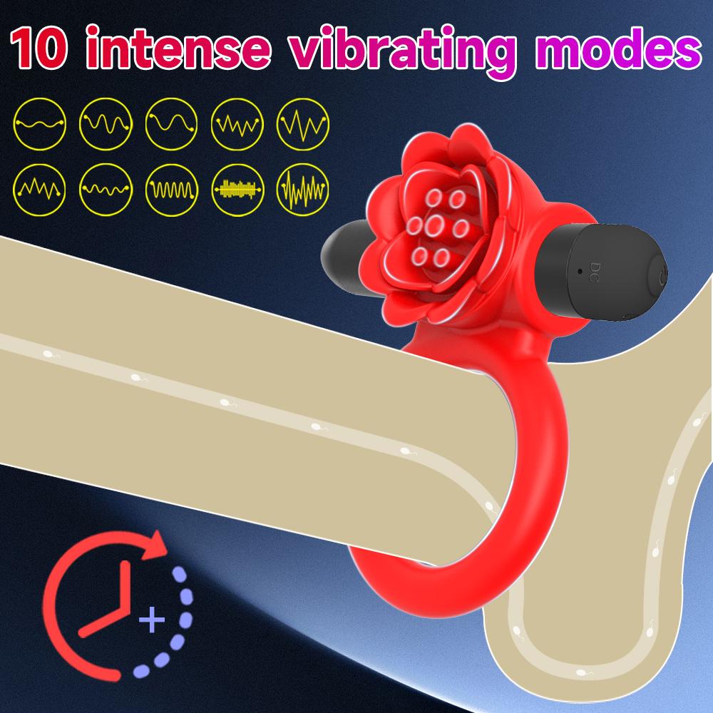 Detachable Bullet Vibrator with Cock Ring Sex Toy for Men Rose G Spot Clitoral Stimulator Anal Butt Plug Prostate Massager Goods