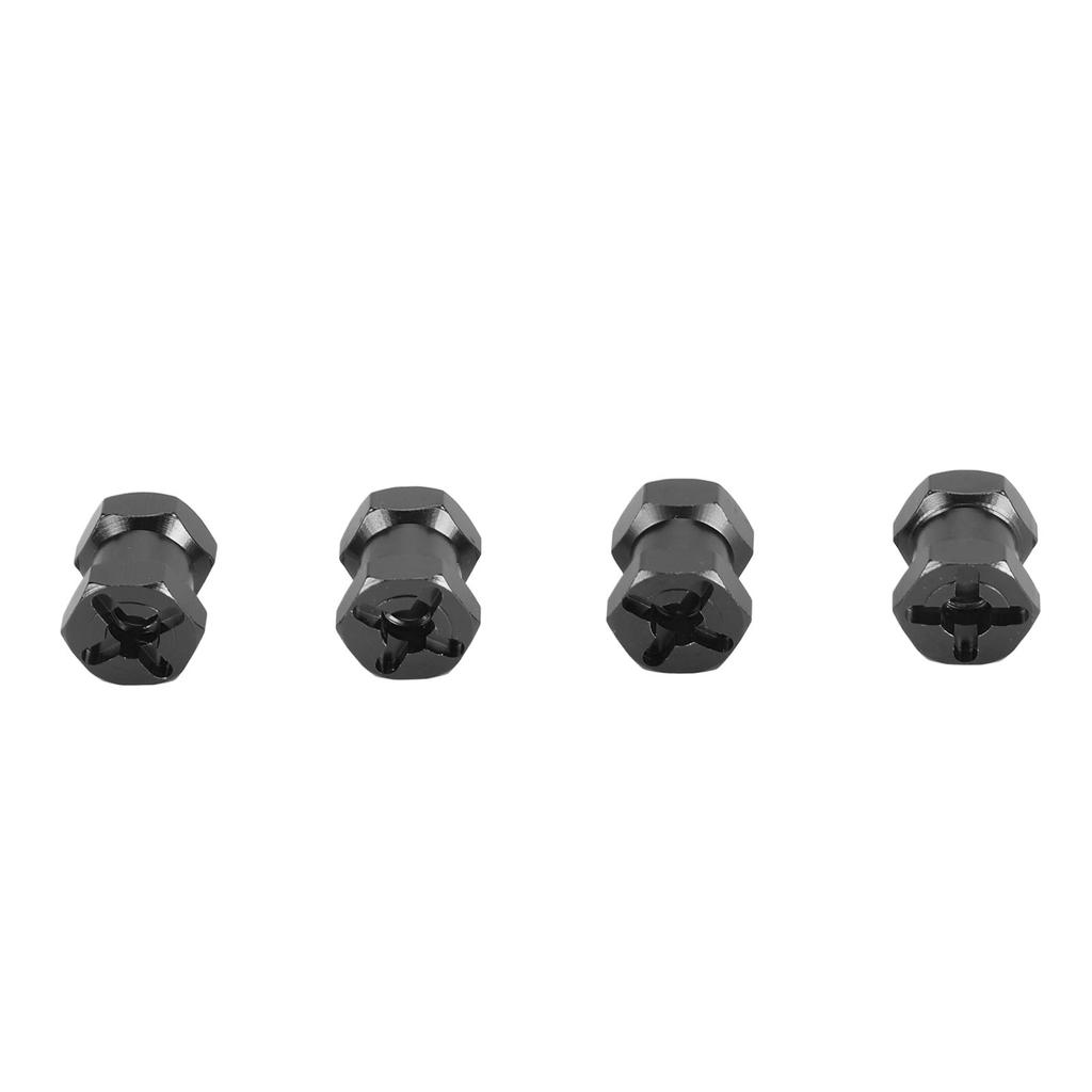 4PCS RC Wheel Hex Spacers 12mm Dia 15mm Length Hex Hub Extenssion with Metal Locking Lug Nut and