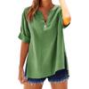 Women's Summer Tops Fashion Button Large Size Cotton and Linen Shirts