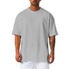 Men's Plus Size Mesh Breathable Oversized Drop Shoulder Fitness T-Shirt