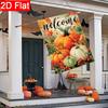 2D Flat, 2D Flat Thanksgiving Autumn Pumpkin Garden Flag_2-28x40 Inch Outdoor Garden Flag Double-sided Home Decoration Courtyard Decoration Outdoor De