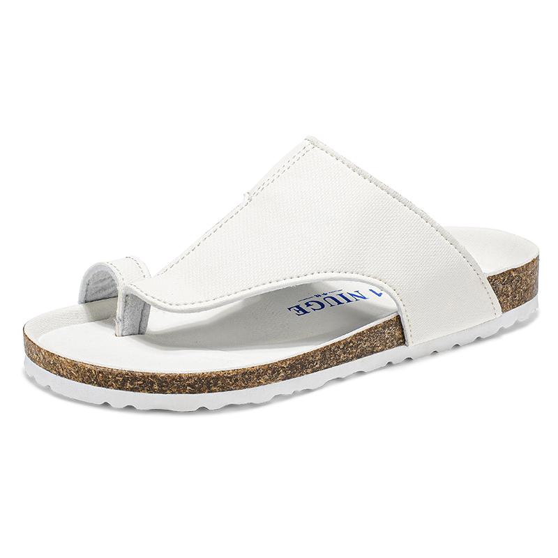 

Fashion New Arrival Cork Footbed Slides Nonslip Beach Flats Summer Sandals Vacation Male Slippers Leisure Walk Men s Half Drag Sandals 46