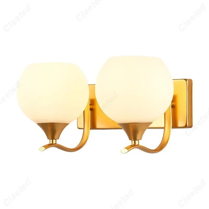 Minimally Designed LED Glass Spherical Wall Lamp for Bedroom Bedside Lamp Living Room Dining Room Corridor Decoration Lighting