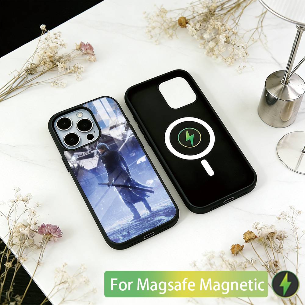 V-Vergil Devil May C-Cry Handyhülle Für iPhone17,16,15,14,13,12,11 Plus,Pro Magnetisch Für Magsafe Kabelloses Laden