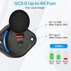 12-24V Car Dual USB charger QC PD Quickly Charger Power Socket Adapter Modified Panel Mount for Cars Boats Buses and RVS