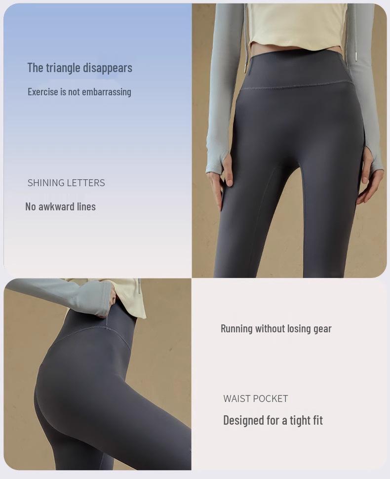 Women's Quick-Dry High Waist Yoga Pants - Breathable, Bare Feel, Hip Lifting, Tummy Control Running Leggings