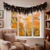 Creepy Atmosphere Lighting for Events Halloween Lighted Vine Garland with LED Lights, Black Faux Twig Mantle Dark Aesthetic Party Backdrop Props